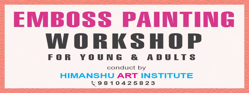 Online Emboss Painting Workshop for Young and Adults in Delhi