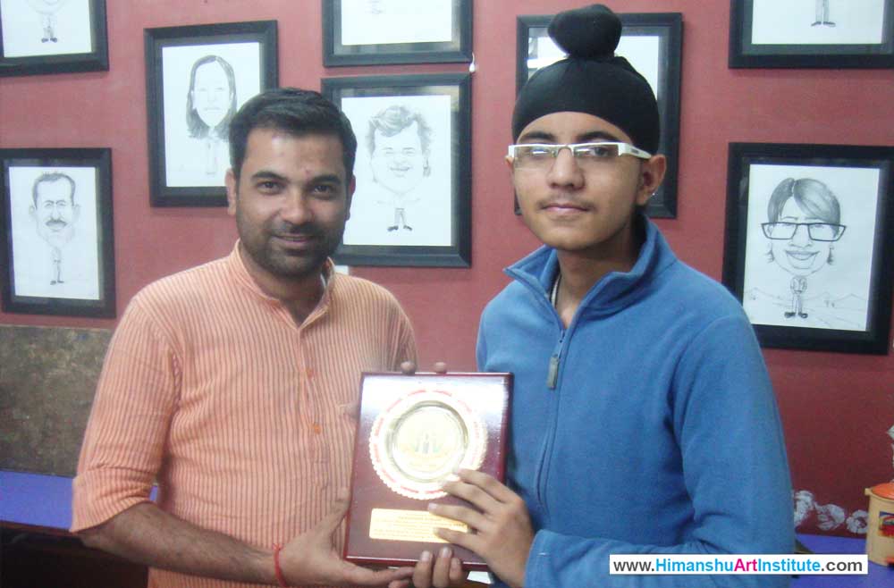 Bakshish Singh Awarded for Best Student in Sketching