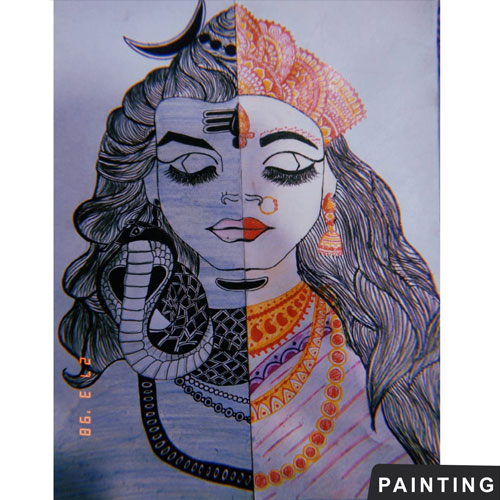 All India Online Art Competition - Creativity with Positivity of Drawing, Painting, Art & Craft, Photography, Digital Painting, Organised by Himanshu Art Institute, Artist & Participant Radha Tulsyan from Rajasthan