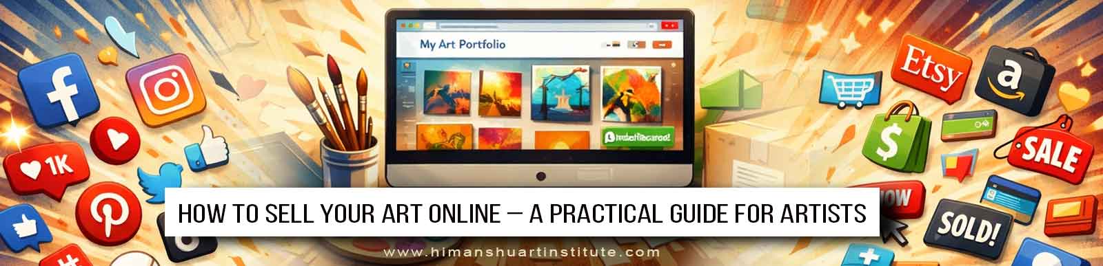 sell art online, how to sell art online, sell paintings online,   online art selling tips, art marketing for artists, art business ideas,  online art marketplace, sell artwork online India, art promotion tips, how to start art business