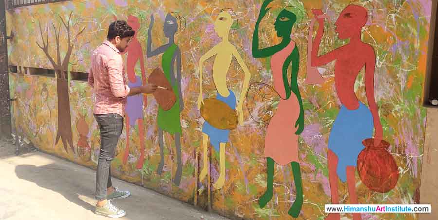 How Art Improves Creativity and Imagination, Benefits of Drawing and Painting,  Student Practicing Painting to Improve Creativity, Art Learning for Imagination Development, Himanshu Art Institute, Career in Art Field