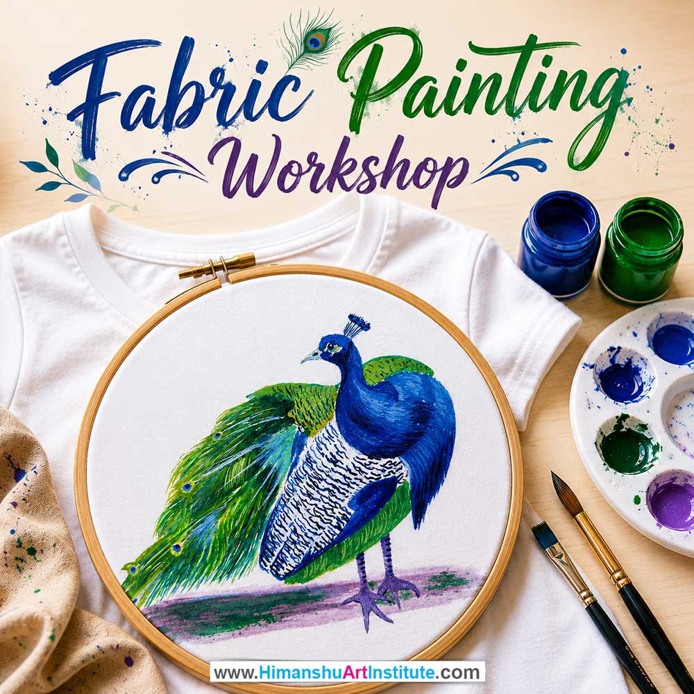 Fabric Painting Workshop Fabric Painting Workshop for Young and Adults in Delhi, Online Fabric Painting Workshp for Young and Adults, Best Art & Craft Workshop for Adults near Me