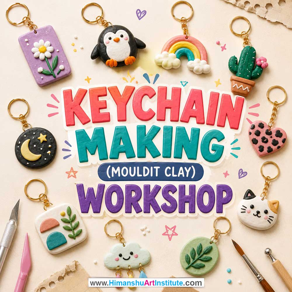 Keychain Making Workshop Keychain Making Workshop for Young and Adults in Delhi, Online Keychain Making Workshp for Young and Adults, Best Art & Craft Workshop for Adults near Me