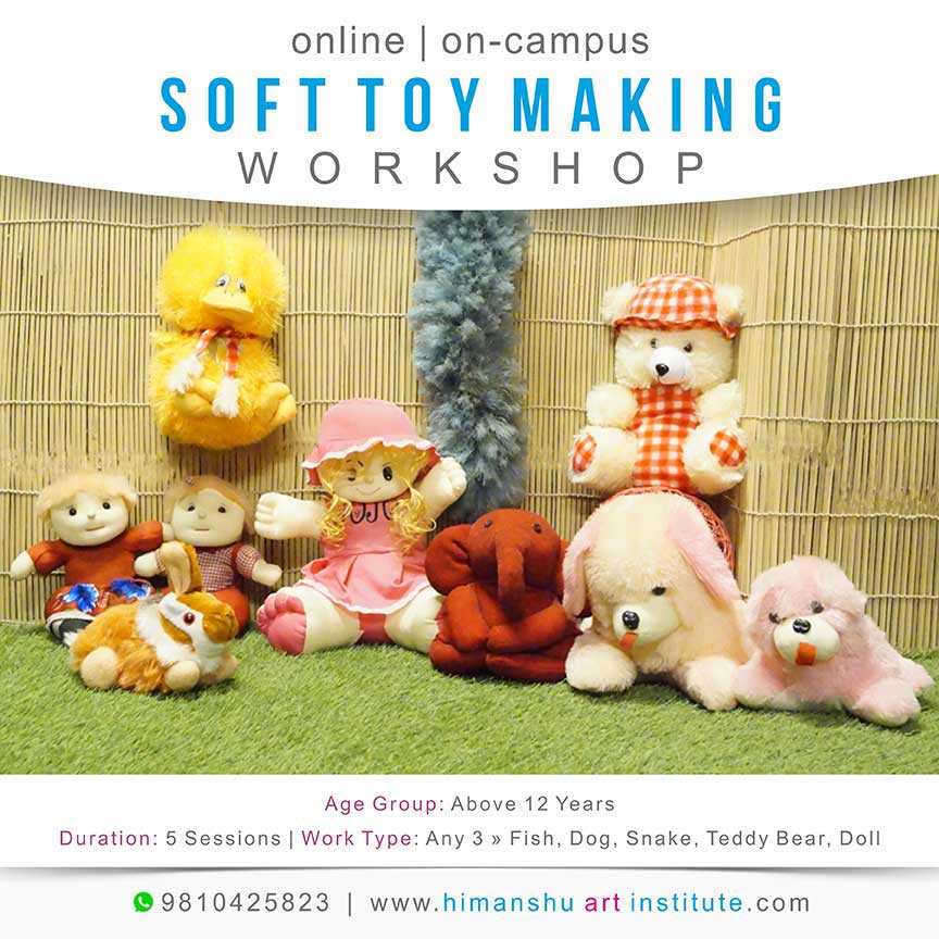 Join Online or Offline Soft Toy Making Workshop for Young and Adults