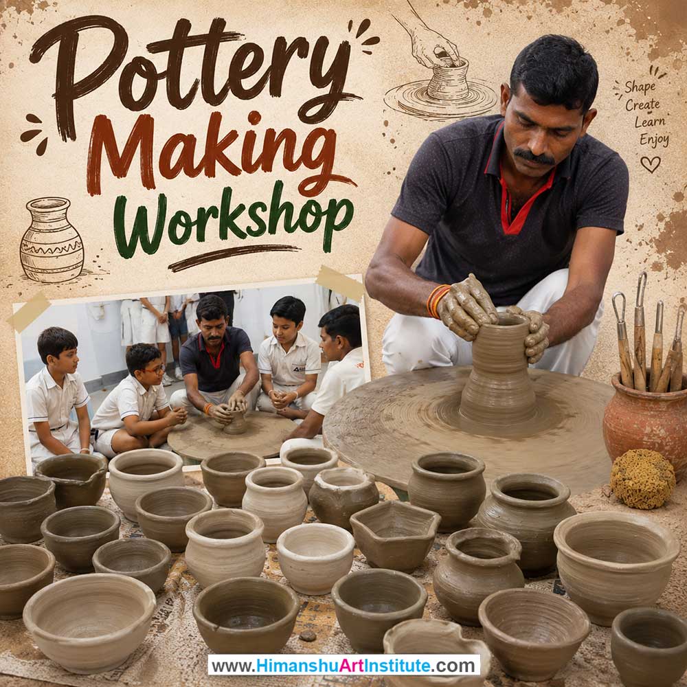 Pottery Making Workshop for Young and Adults in Delhi, Online Pottery Making Workshp for Young and Adults, Best Art & Craft Workshop for Adults near Me