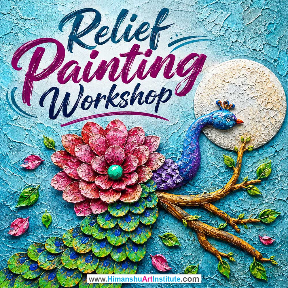 Relief Painting Workshop Relief Painting Workshop for Young and Adults in Delhi, Online Relief Painting Workshp for Young and Adults, Best Art & Craft Workshop for Adults near Me
