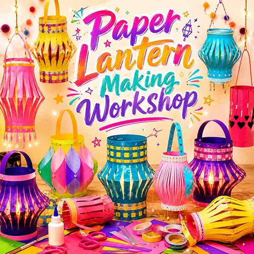Online Paper Lantern Making Workshop, Paper Lantern Making Workshop for Adults, Paper Lantern Making Workshop Near Me, Art & Craft Workshops for Adults, Best Paper Lantern Making Workshop in Delhi, India, Himanshu Art Institute