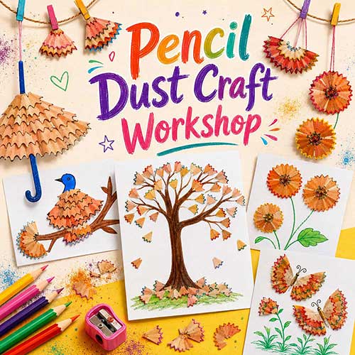 Corporate Pencil Dust Craft Workshop, Pencil Dust Craft Workshop for Corporate Kids, Art & Craft Workshops for Corporate  Kids, DIY Workshop for Corporate Kids, Pencil Dust Craft Activity for Corporate KIds, DIY Activities for Corporate Kids, Best Pencil Dust Craft Workshop for Corporate in Delhi, Gurugram, Gurgaon, Noida, India, Himanshu Art Institute