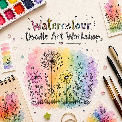Corporate Watercolor Doodle Art Workshop, Watercolor Doodle Art Workshop for Corporate Kids, Art & Craft Workshops for Corporate  Kids, DIY Workshop for Corporate Kids, Watercolor Doodle Art Activity for Corporate KIds, DIY Activities for Corporate Kids, Best Watercolor Doodle Art Workshop for Corporate in Delhi, Gurugram, Gurgaon, Noida, India, Himanshu Art Institute