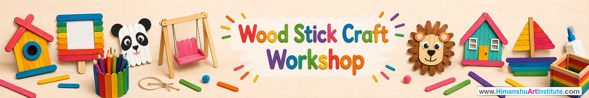 Wood Stick Craft Workshop for Kids in Corporate Events,Wood Stick Craft Activity for Kids in Corporate Events, Art & Craft Activity for Kids in Corporate Events, Corporate Family Day Kids Activity, Wood Stick Craft Fair Activity for Kids, Children Stall Activity, Wood Stick Craft Fun Activity for Kids in Corporate Events, Himanshu Art Institute
