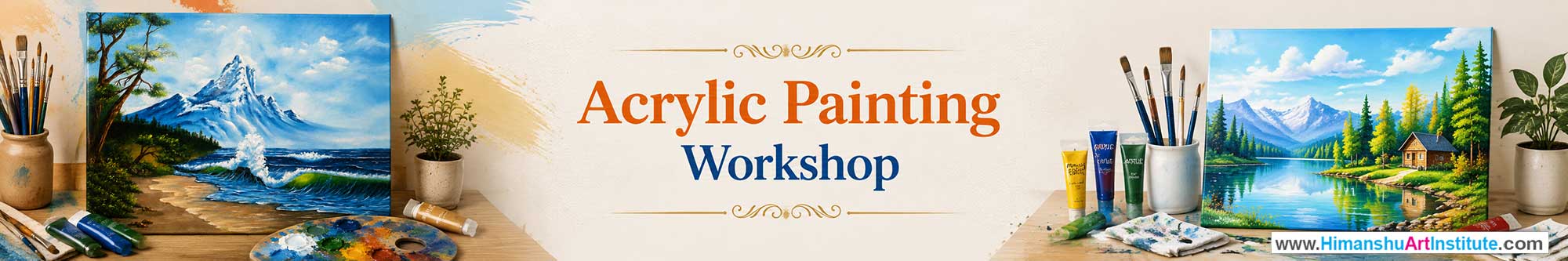Acrylic Painting Workshop for Corporate Companies, Acrylic Painting Workshop for Corporate Employees, Acrylic Painting Workshop for Corporate Clients, Acrylic Painting Workshop for Office Events, Art & Craft Activity for Corporate Companies, Himanshu Art Institute