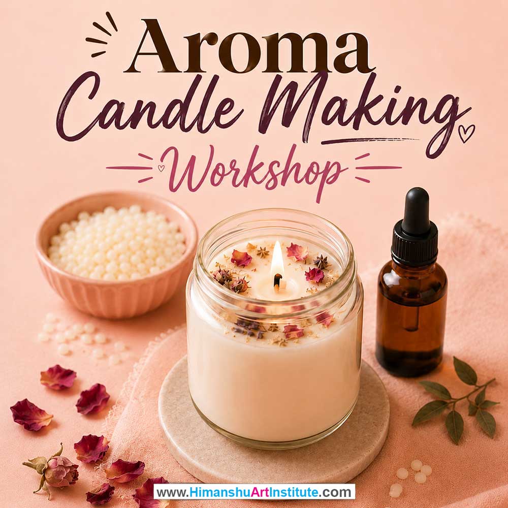 Aroma Candle Making Workshop for Corporate Companies, Aroma Candle Making Workshop for Corporate Employees, Aroma Candle Making Workshop for Corporate Clients, Aroma Candle Making Workshop for Office Events, Art & Craft Activity for Corporate Companies, Himanshu Art Institute