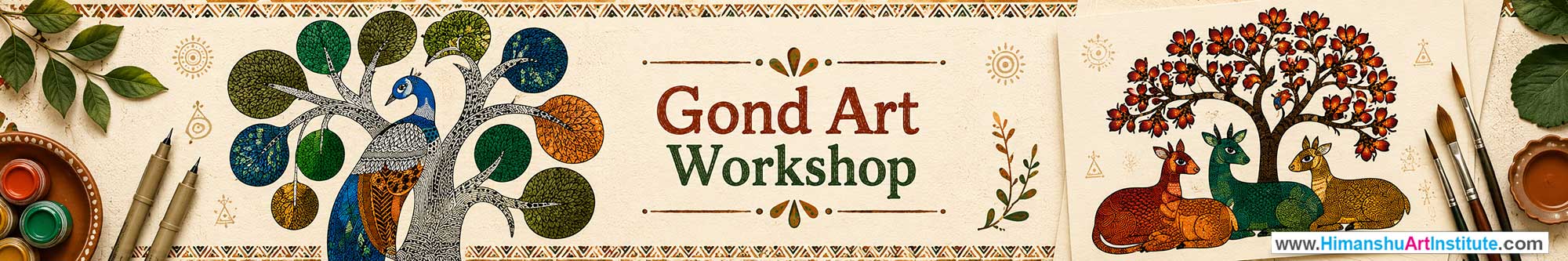 Gond Art Workshop for Corporate Companies, Gond Art Workshop for Corporate Employees, Gond Art Workshop for Corporate Clients, Gond Art Workshop for Office Events, Art & Craft Activity for Corporate Companies, Himanshu Art Institute