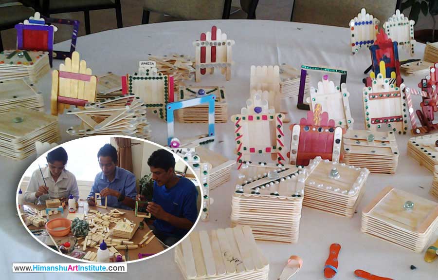 Online Ice-Cream Stick Art Workshop for Corporate in Delhi