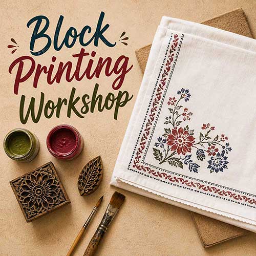 Corporate Block Printing Workshop, Block Printing Workshop for Corporate, Art & Craft Workshops for Corporate, DIY Workshop for Corporate, Block Printing Activity for Corporate, DIY Activities for Corporate, Best Block Printing Workshop for Corporate in Delhi, Gurugram, Gurgaon, Noida, India, Himanshu Art Institute