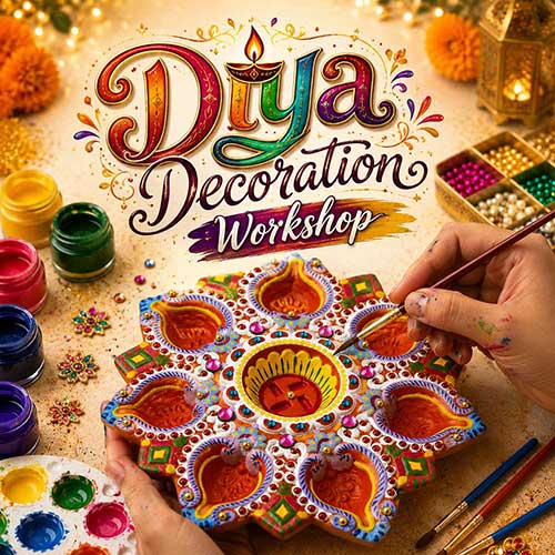 Corporate Diya Decoration Workshop, Diya Decoration Workshop for Corporate, Art & Craft Workshops for Corporate, DIY Workshop for Corporate, Diya Decoration Activity for Corporate, DIY Activities for Corporate, Best Diya Decoration Workshop for Corporate in Delhi, Gurugram, Gurgaon, Noida, India, Himanshu Art Institute