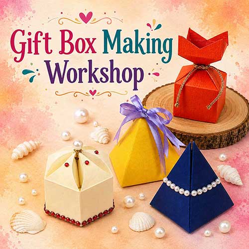 Corporate Gift Box Making Workshop, Gift Box Making Workshop for Corporate, Art & Craft Workshops for Corporate, DIY Workshop for Corporate, Gift Box Making Activity for Corporate, DIY Activities for Corporate, Best Gift Box Making Workshop for Corporate in Delhi, Gurugram, Gurgaon, Noida, India, Himanshu Art Institute