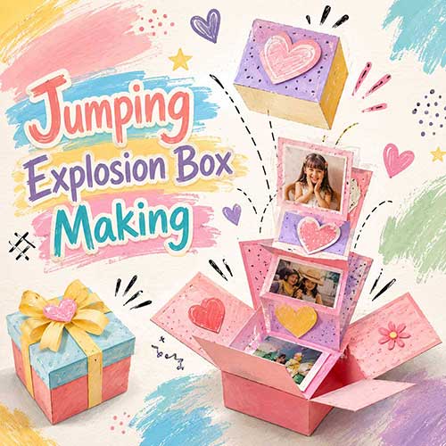 Corporate Jumping Explosion Box Workshop, Jumping Explosion Box Workshop for Corporate, Art & Craft Workshops for Corporate, DIY Workshop for Corporate, Jumping Explosion Box Activity for Corporate, DIY Activities for Corporate, Best Jumping Explosion Box Workshop for Corporate in Delhi, Gurugram, Gurgaon, Noida, India, Himanshu Art Institute