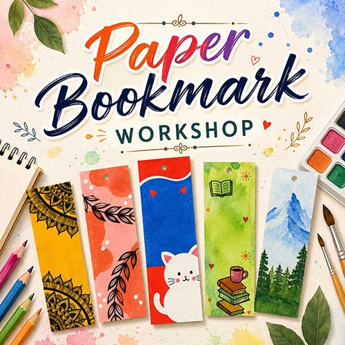Corporate Paper Bookmark Workshop, Paper Bookmark Workshop for Corporate, Art & Craft Workshops for Corporate, DIY Workshop for Corporate, Paper Bookmark Activity for Corporate, DIY Activities for Corporate, Best Paper Bookmark Workshop for Corporate in Delhi, Gurugram, Gurgaon, Noida, India, Himanshu Art Institute