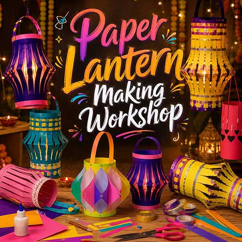 Corporate Paper Lantern Making Workshop, Paper Lantern Making Workshop for Corporate, Art & Craft Workshops for Corporate, DIY Workshop for Corporate, Paper Lantern Making Activity for Corporate, DIY Activities for Corporate, Best Paper Lantern Making Workshop for Corporate in Delhi, Gurugram, Gurgaon, Noida, India, Himanshu Art Institute
