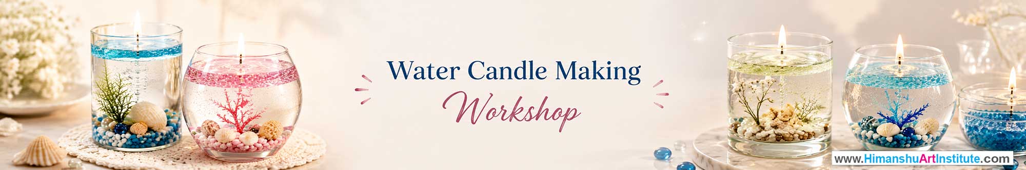 Water Candle Making Workshop for Corporate Companies, Water Candle Making Workshop for Corporate Employees, Water Candle Making Workshop for Corporate Clients, Water Candle Making Workshop for Office Events, Art & Craft Activity for Corporate Companies, Himanshu Art Institute
