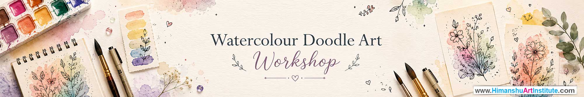Watercolour Doodle Art Workshop for Corporate Companies, Watercolour Doodle Art Workshop for Corporate Employees, Watercolour Doodle Art Workshop for Corporate Clients, Watercolour Doodle Art Workshop for Office Events, Art & Craft Activity for Corporate Companies, Himanshu Art Institute