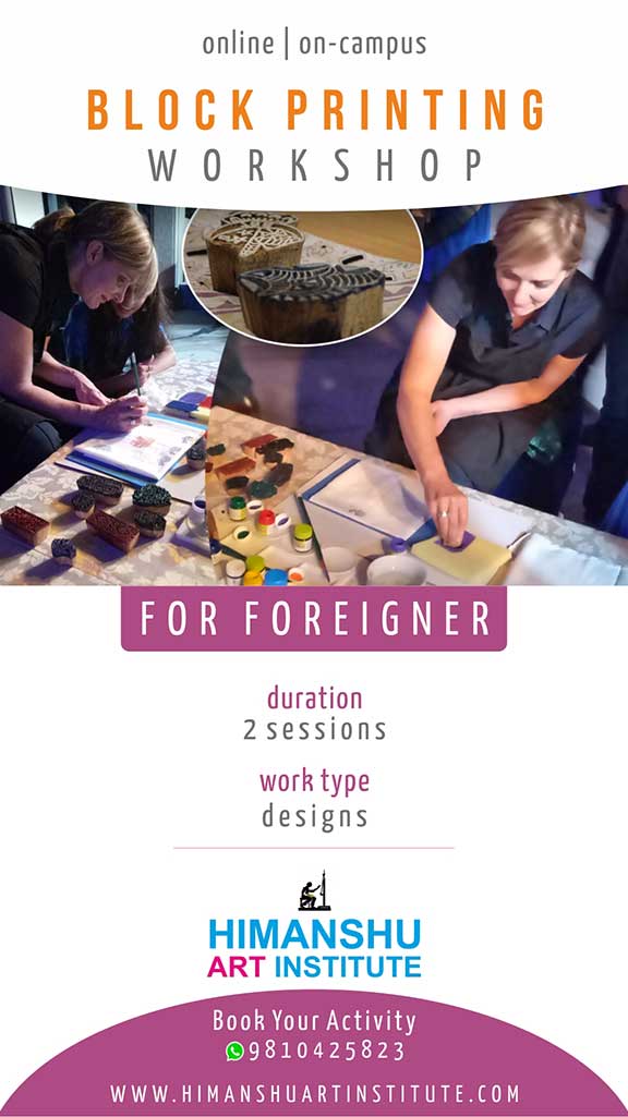 Join Online or Offline Block Printing for Foreigners Special