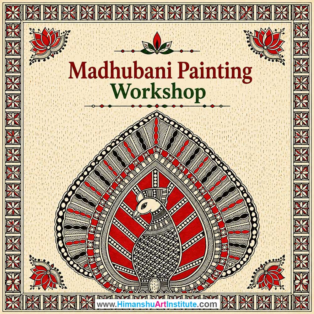 Madhubani Painting Workshop for Foreigners Madhubani Painting Workshop for Foreigners, Madhubani Painting Workshop for Foreigners in Delhi, Online Madhubani Painting Workshop for Foreigners, Indian Folk Art Classes for Foreigners, Indian Art Workshop for Foreigners, Himanshu Art Institute