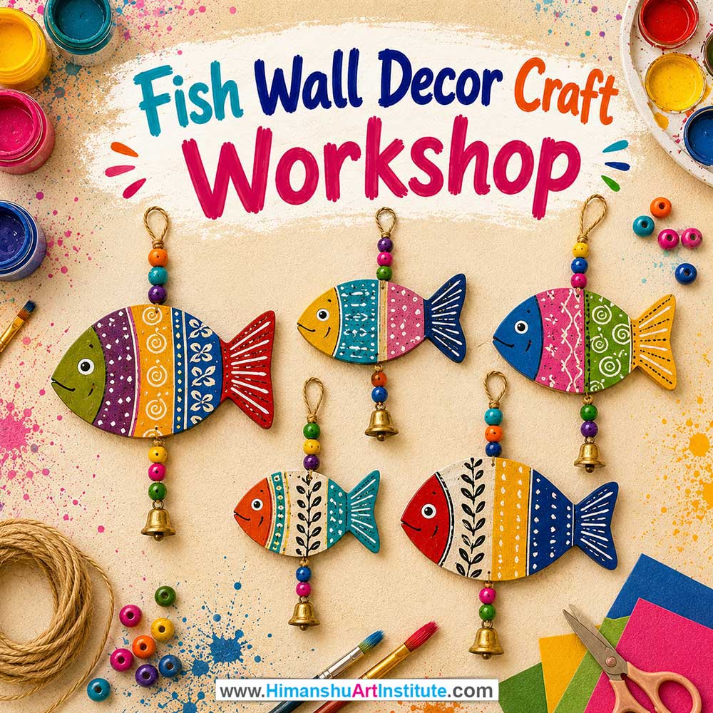 Fish Wall Decor Craft Workshop for Women Fish Wall Decor Craft Workshop Women in Delhi, Fish Wall Decor Craft Workshop for Ladies in Delhi, Fish Wall Decor Craft Workshop for Girls in Delhi, Online Fish Wall Decor Craft Workshp for Women, Best Art & Craft Workshop for Ladies near Me