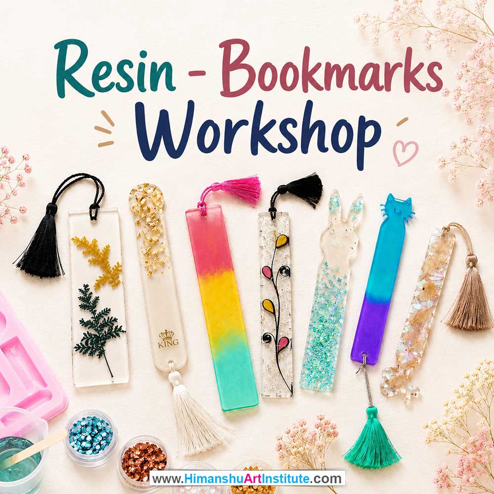 Resin Bookmarks Workshop for Women Resin Bookmarks Workshop Women in Delhi, Resin Bookmarks Workshop for Ladies in Delhi, Resin Bookmarks Workshop for Girls in Delhi, Online Resin Bookmarks Workshp for Women, Best Art & Craft Workshop for Ladies near Me
