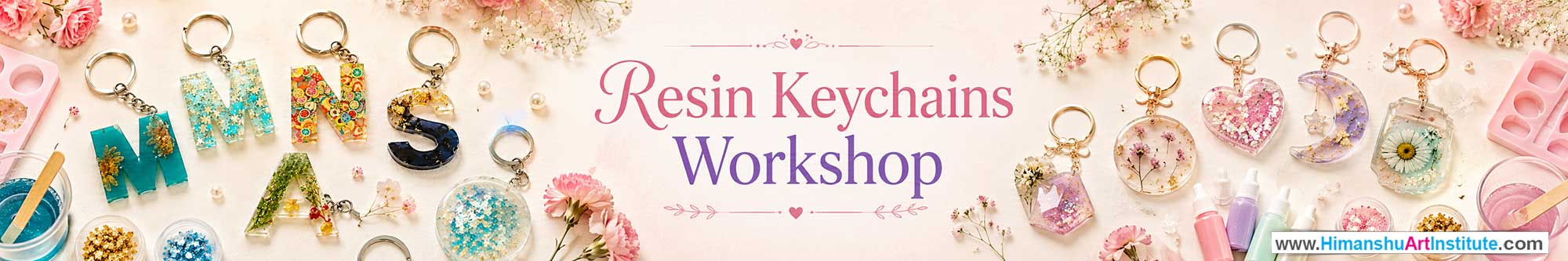 Resin Keychains Workshop for Women, Resin Keychains Workshop for Ladies, Resin Keychains Workshop for Girls in Delhi, Online Resin Keychains Workshop for Women, Resin Keychains Workshop Near Me, Art & Craft Workshop for Women, Himanshu Art Institute
