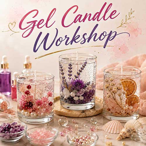 Online Gel Candle Workshop, Gel Candle Workshop for Women, Gel Candle Workshop for Ladies, Art & Craft Workshops for Women, Best Gel Candle Workshop for Ladies in Delhi, India, Himanshu Art Institute