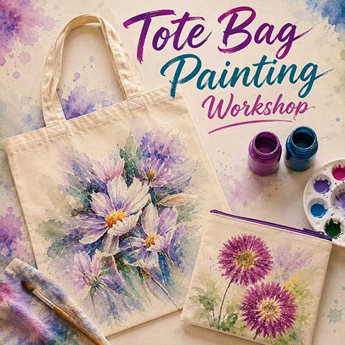 Online Tote Bag Painting Workshop, Tote Bag Painting Workshop for Women, Tote Bag Painting Workshop for Ladies, Art & Craft Workshops for Women, Best Tote Bag Painting Workshop for Ladies in Delhi, India, Himanshu Art Institute