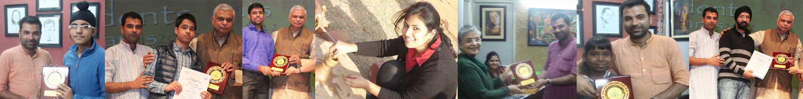 Vaishali Rastogi was Awarded 'Student of the Year 2012' for Best Art  & Craft Student, Naveen Verma was Awarded 'Student of the Year 2012' for Best Fine Art Student, Gurjeet Singh was Awarded 'Student of the Year 2012' for Best Pencil Shading Student, Dr.Pratima Sharda was Awarded 'Student of the Year 2012' for Best Painting Student, Bakshish Singh was Awarded 'Student of the Year 2012' for Best Sketching Student, Tushar Goyal was Awarded 'Student of the Year 2012' for Best Painting Student, Rajbai was Awarded 'Student of the Year 2012' for Best Student of Drawing & Painting Student, and Ojas Jain was Awarded 'Student of the Year 2012' for Best Drawing & Painting Student