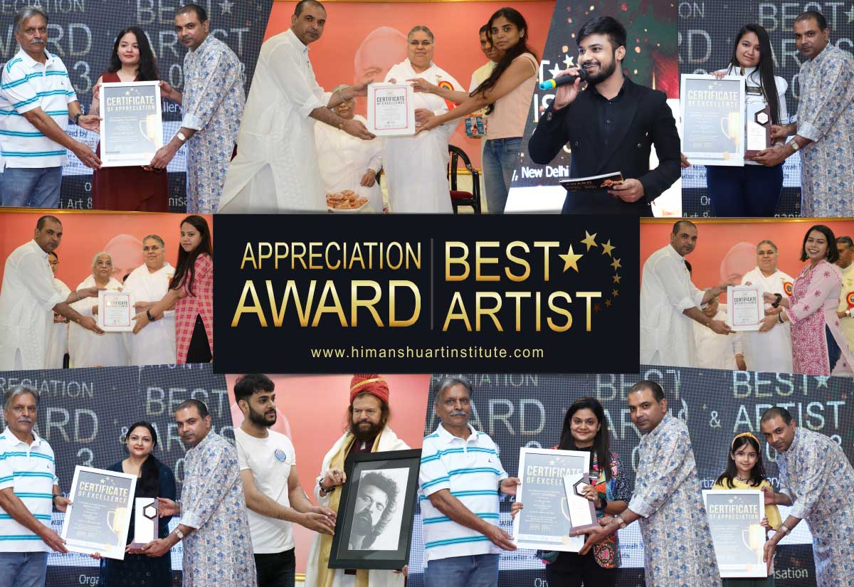 All India Best Artist Award and Appreciation Award, Best Indian Artist Award, National Excellence Award, All India Artist Award, Best Performance Award, Young Artist Award, Award Program, Best Artist Award on National Level, Best Emerging Artist Award, Delhi, India