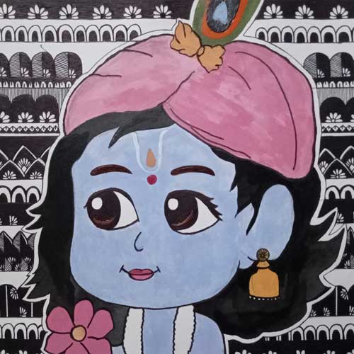 Artist & Participant Indrapreet kaur from Uttar Pradesh, All India Art Competition, All India Painting Competition, All India Craft Competition, Online Competition - Creative Culture, Online Drawing Competition, Online Painting Competition, Online Craft Competition, Online Photography Competition, Organised by Himanshu Art Institute, Nav Shri Art & Culture Organisation