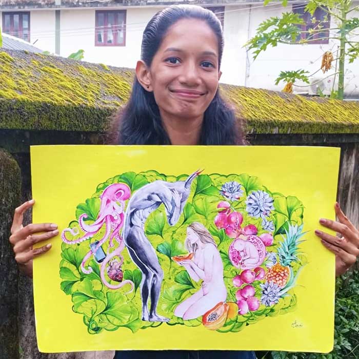 Artist & Participant Arunima Ganesan NP from Kerala, All India Art Competition, All India Painting Competition, All India Craft Competition, Online Competition - Creative Culture, Online Drawing Competition, Online Painting Competition, Online Craft Competition, Online Photography Competition, Organised by Himanshu Art Institute, Nav Shri Art & Culture Organisation