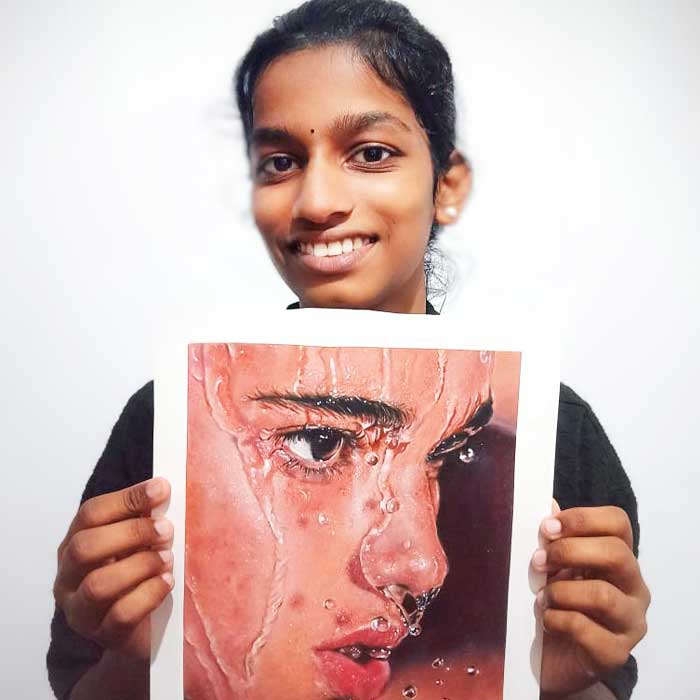 Artist & Participant Bhama MU from Kerala, All India Art Competition, All India Painting Competition, All India Craft Competition, Online Competition - Creative Culture, Online Drawing Competition, Online Painting Competition, Online Craft Competition, Online Photography Competition, Organised by Himanshu Art Institute, Nav Shri Art & Culture Organisation