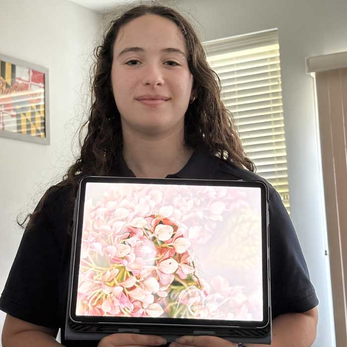 Artist & Participant Hannah Gensburger from USA, All India Art Competition, All India Painting Competition, All India Craft Competition, Online Competition - Creative Culture, Online Drawing Competition, Online Painting Competition, Online Craft Competition, Online Photography Competition, Organised by Himanshu Art Institute, Nav Shri Art & Culture Organisation