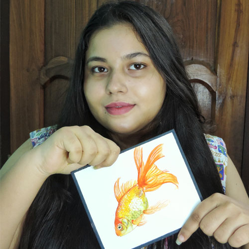 All India Online Art Competition - Art is My Life of Drawing, Painting, Art & Craft, Photography, Digital Painting, Organised by Himanshu Art Institute, Winner Benita Sarkar from Naihati