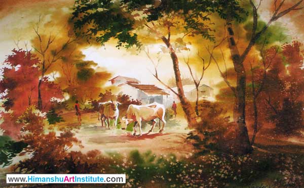 Water Colour Painting Classes, Online Ceeertificate Course in Water Color Painting, Best Water Colour Classes in Delhi, India