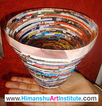 Creative Paper Craft Bowl by Ritu Saini, Paper Craft Classes