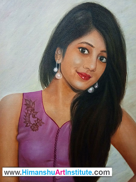 Self Portrait, Oil Colour on Canvas, Artwork by Divya Mittal