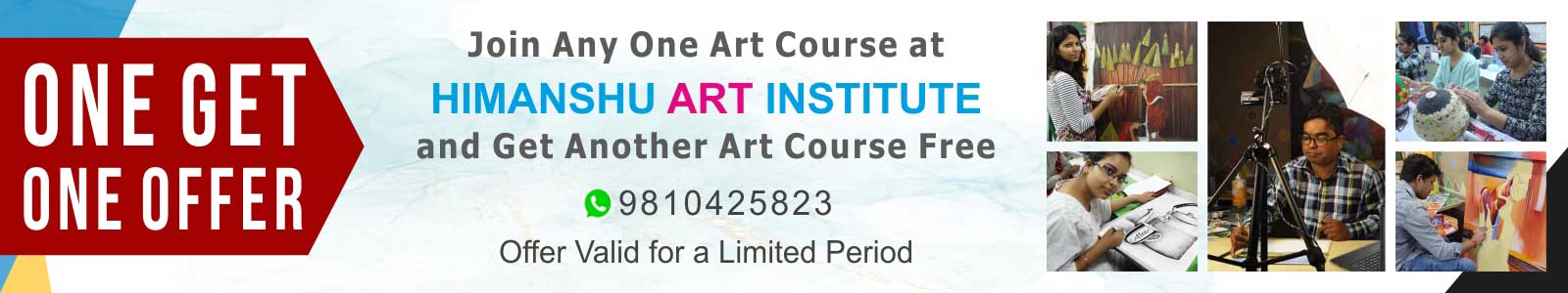 Join Any One Art Course Like Fine Arts, Painting, Applied Art, Sketching, Art & Crafts, or Indian Art, at Himanshu Art Institute and Get Another Art Course Free, Free Art Classes, Online Free Art Courses
