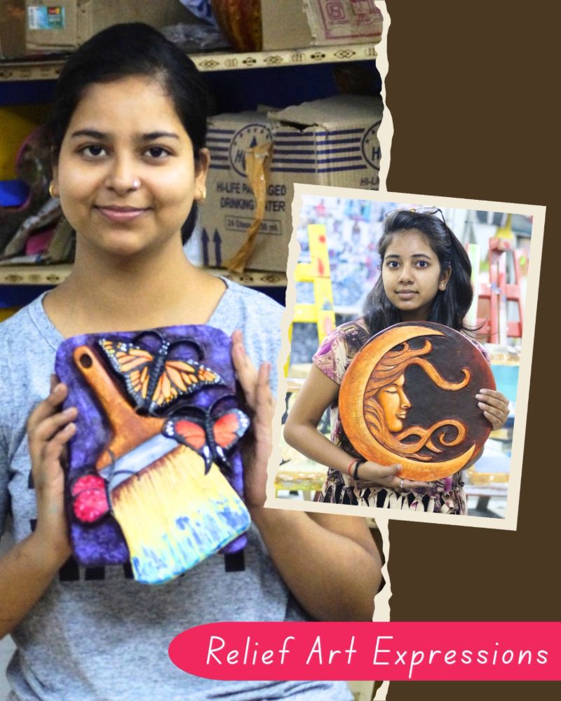 Relief art, relief art design, 3d art, fine art classes, creative art, RELIEF ART EXPRESSION