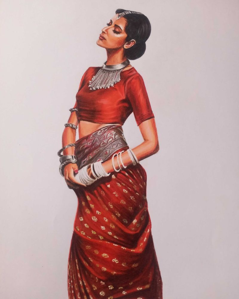 Woman in Red, #fashionillustration #art  #illustrator #handwork #artistryera  #fashiondesign, Woman in Red